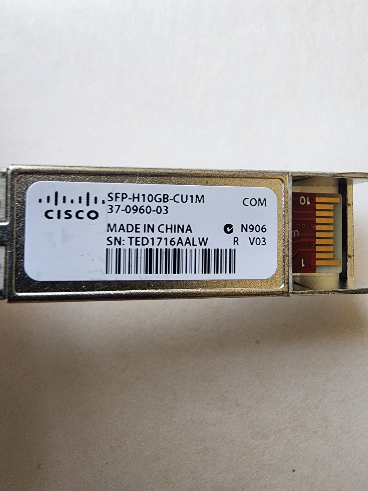 New OEM CISCO SFP-H10GB-CU1M 10GBASE-CU SFP+ Cable 1 Meter 37-0960-03 SHIPSTODAY