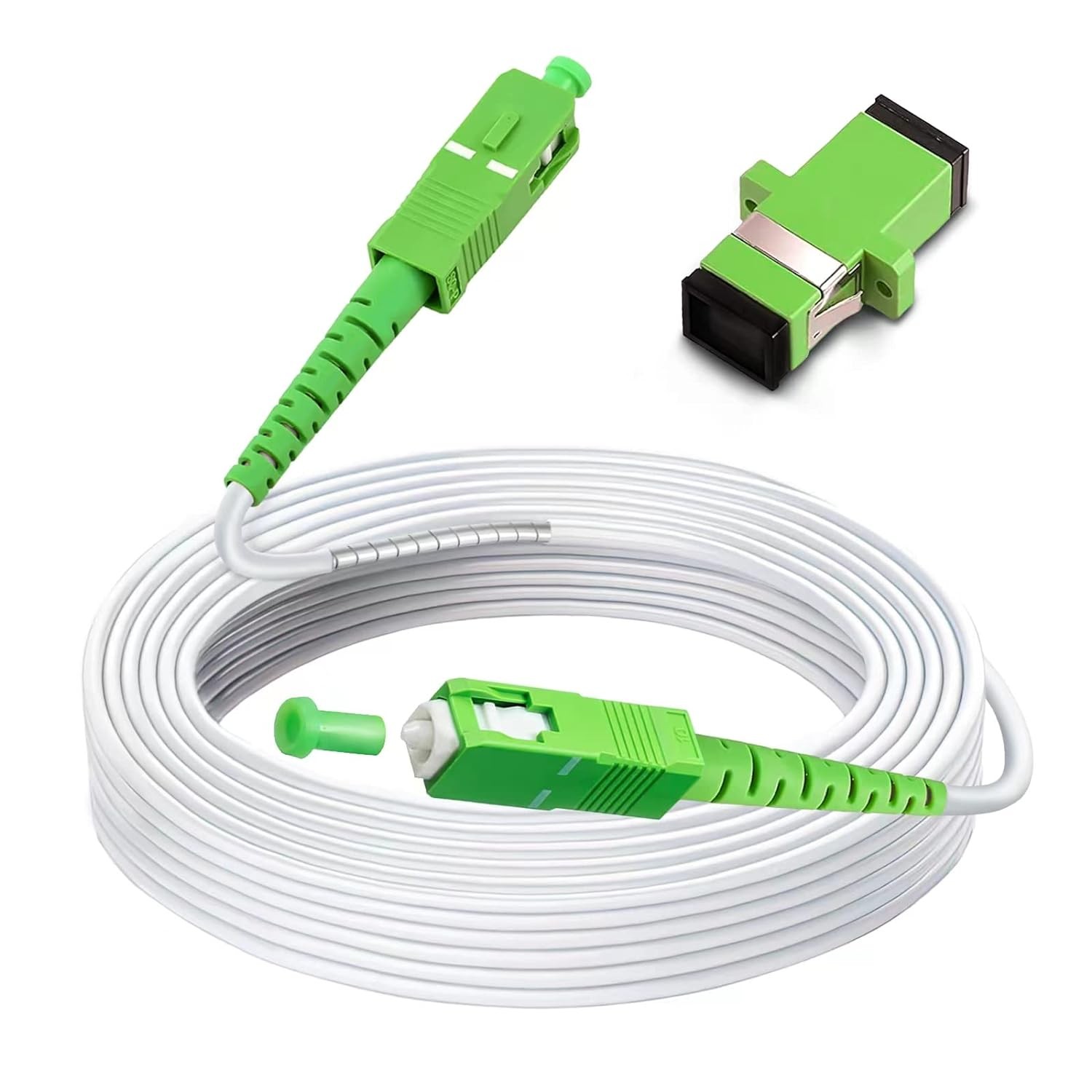 50ft (15 Meters) SC/APC to SC/APC Fiber Optic Internet Cable, Armored Single …