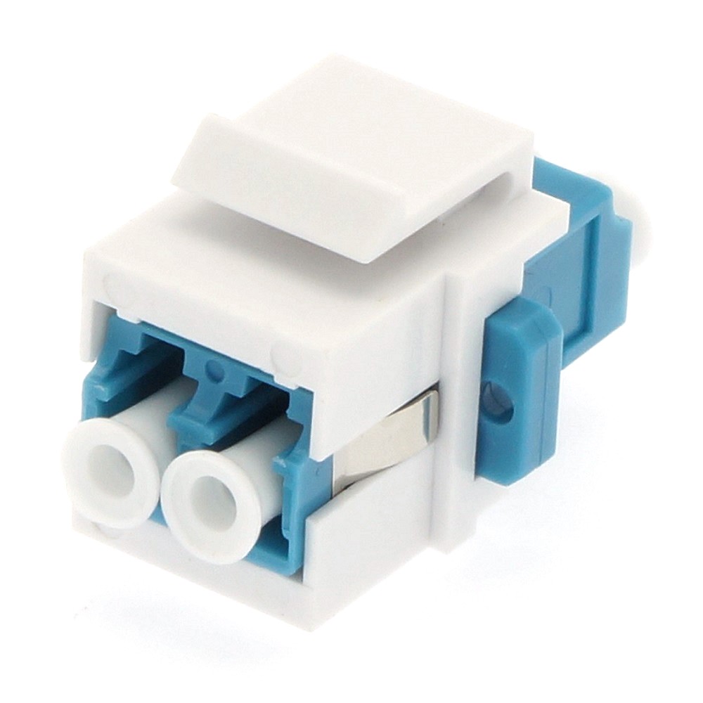 10 Pack of Keystone Jack LC/UPC Singlemode Duplex Blue