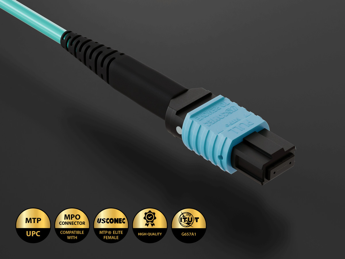 20m OM4 MTP TO MTP 12 Fibers Corning Fiber Trunk Cable Type B Multimode 50/12…