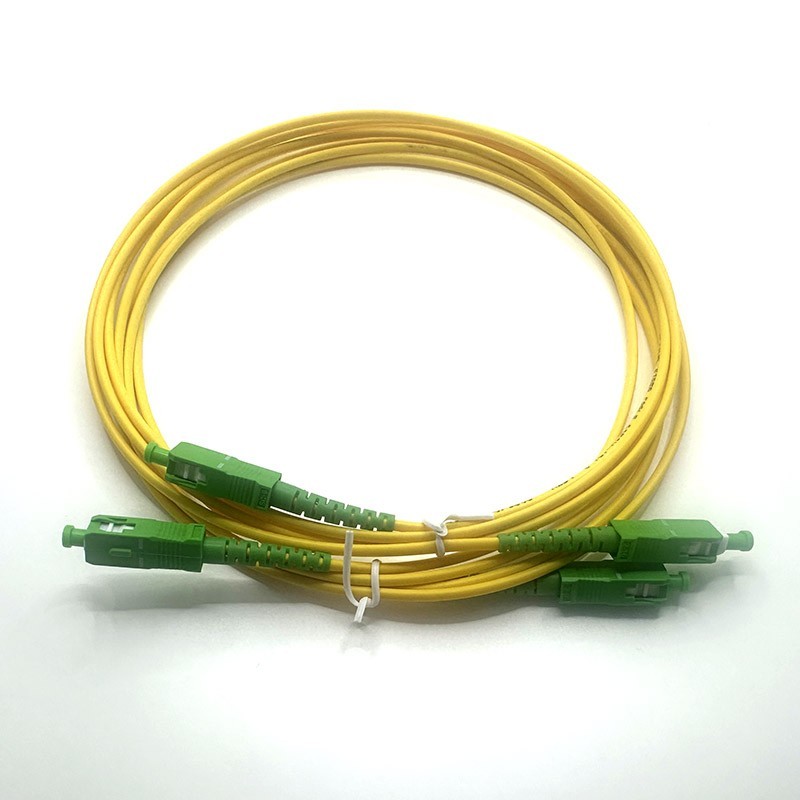 1M-20M SC APC to SC APC Simplex OS2 9/125 LSZH Single Mode Fiber Patch Cord FTTH
