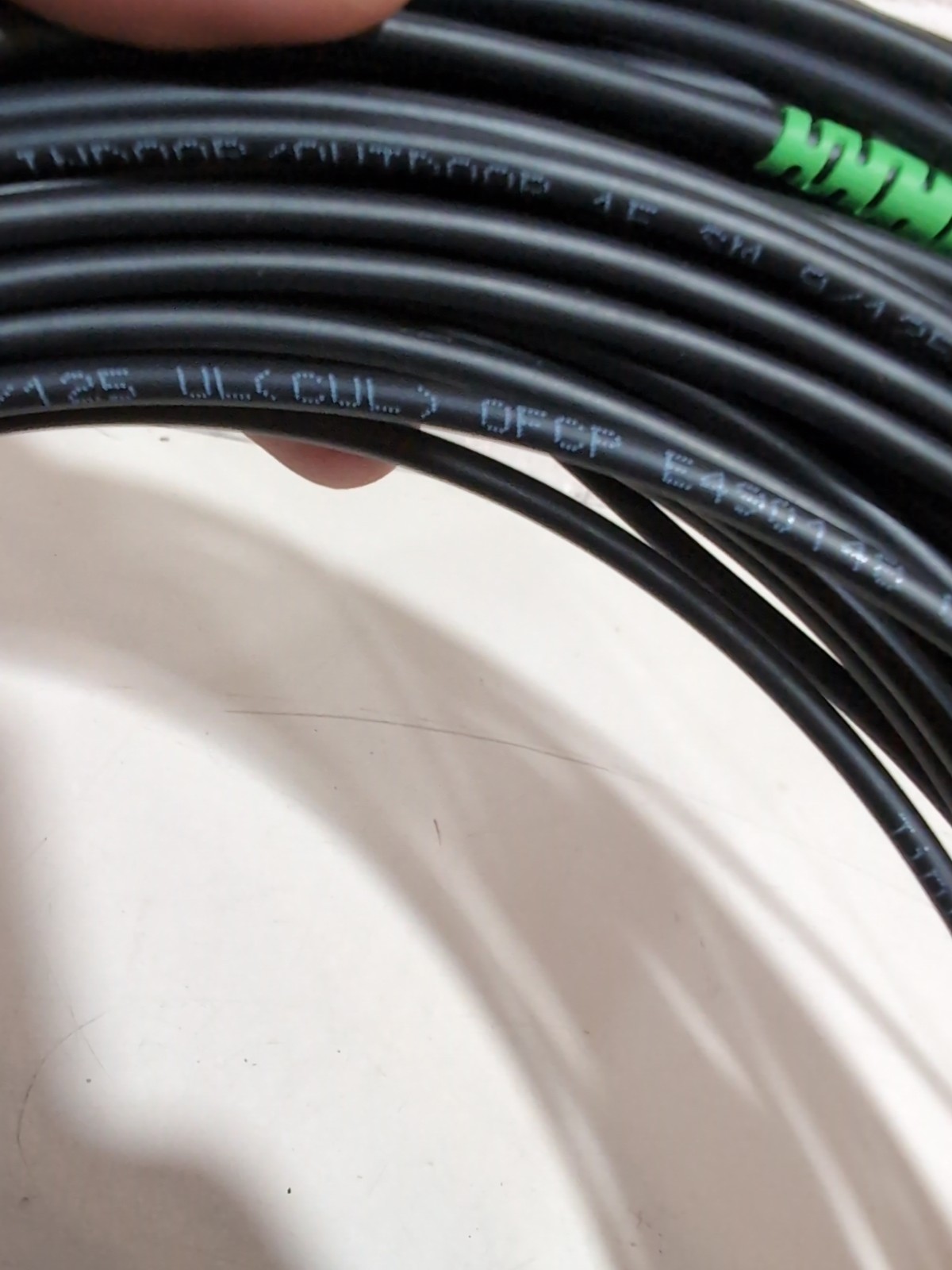 TiniFiber 30m 100ft Armored Fiber Optic Cable OS2 Single Mode SC/APC SC/APC