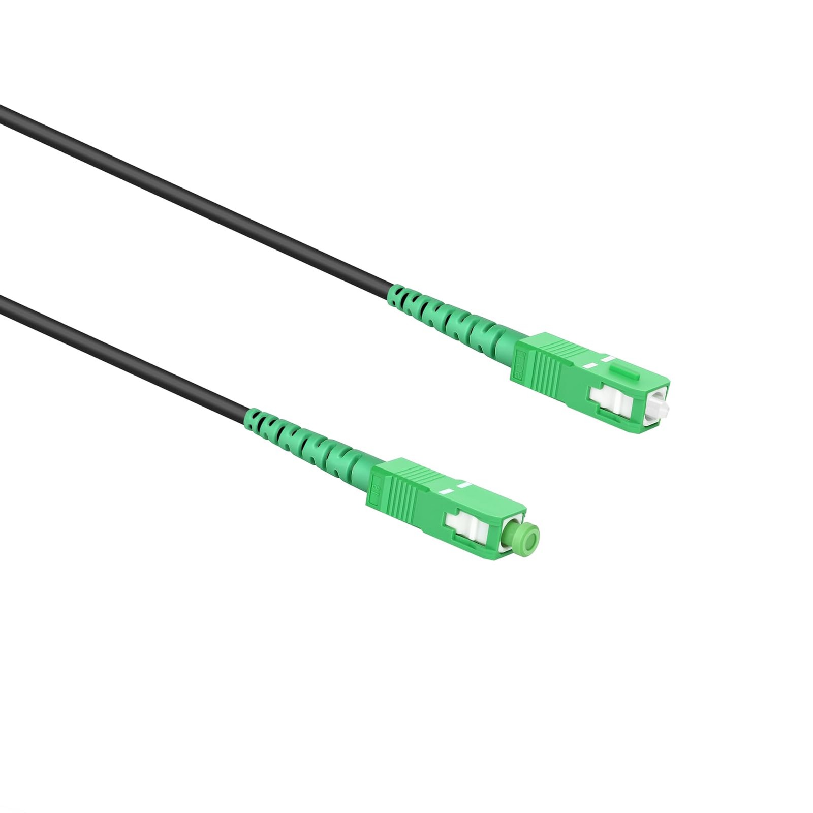 Armored SC/APC Fiber Patch Cable 15m/49ft Single Mode Simplex 9/125um Black