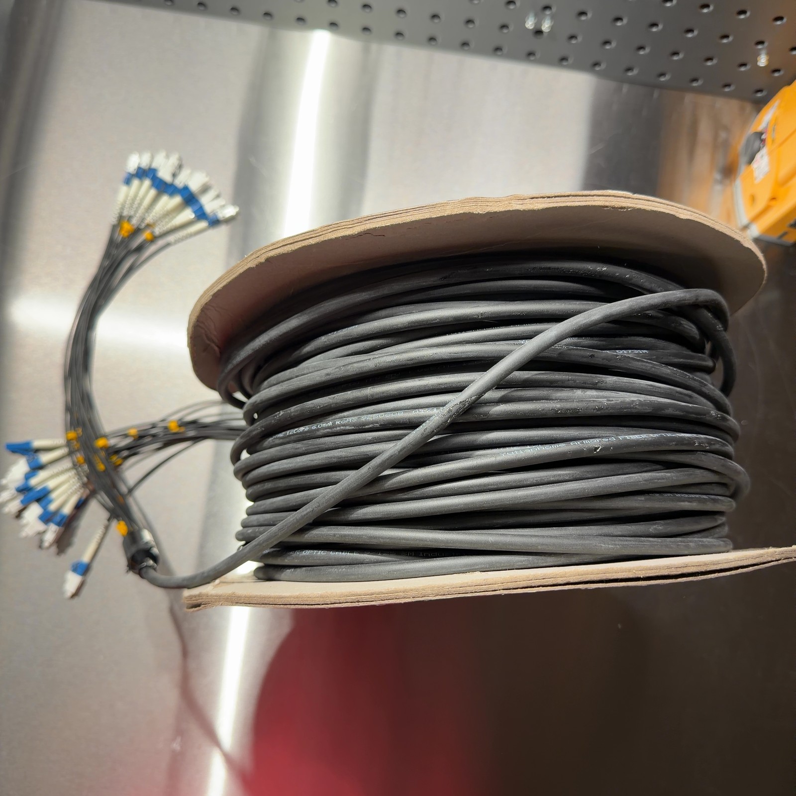 75m LC to LC 12 Core OS2 Single Mode Armored Fiber Optic Cable 9/125um