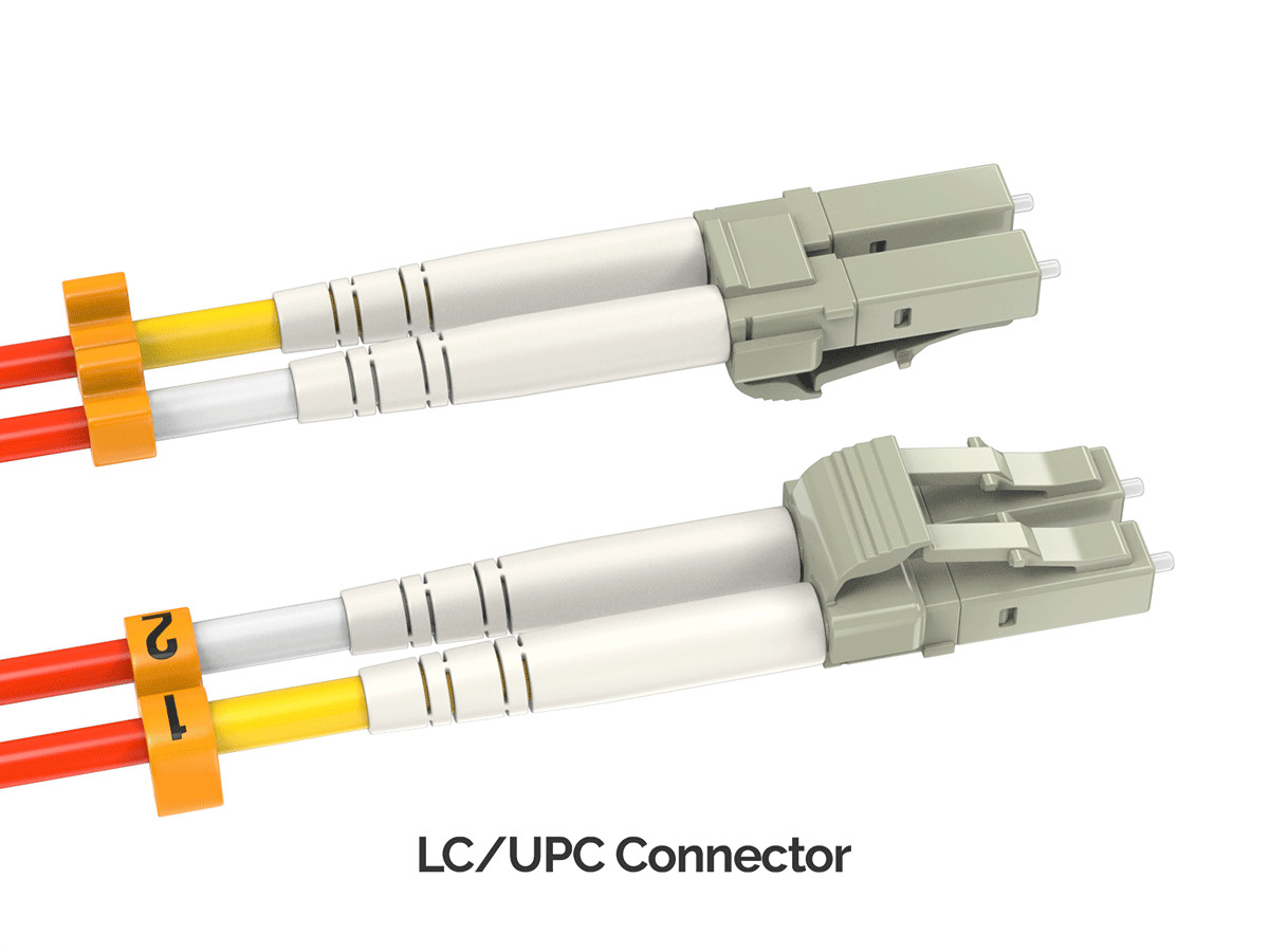 2m OM2 LC to LC UPC Duplex Corning Fiber Optic Cable MultiMode 50/125 OFNR Ra…