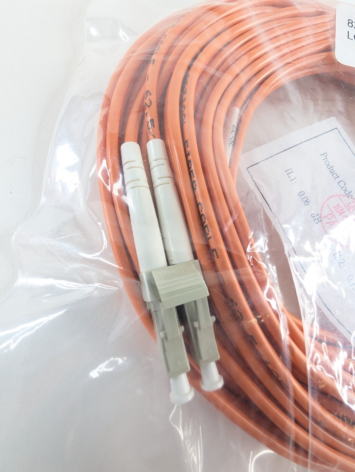 LC to SC Multimode Duplex 50/125 Fiber Optic Cable Orange 7M Berktek Network