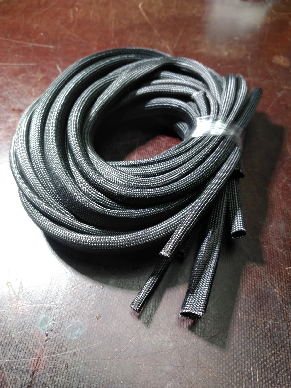 1M-5M Braided Fiberglass Sleeve High Temp Resistant Tube Chemical Glass Fiber