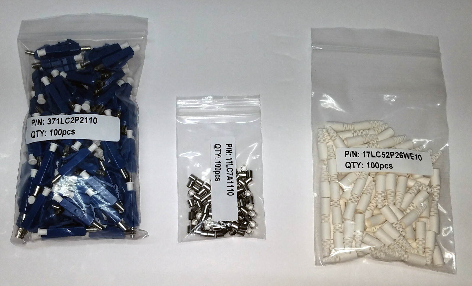 LC/UPC Epoxy & Polish Connector, Blue, 2mm Short Boot, Pre-Radiused (100 pack)