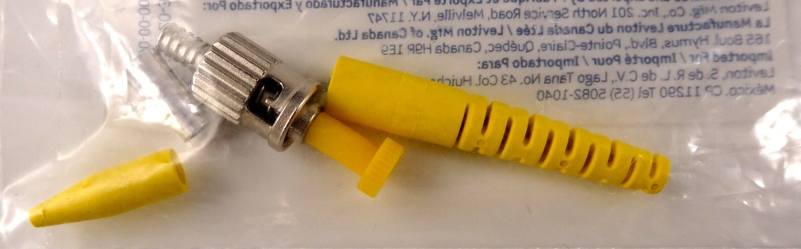 Leviton 49990-SST Fast-Cure Single Mode ST Fiber Optic Connector, New