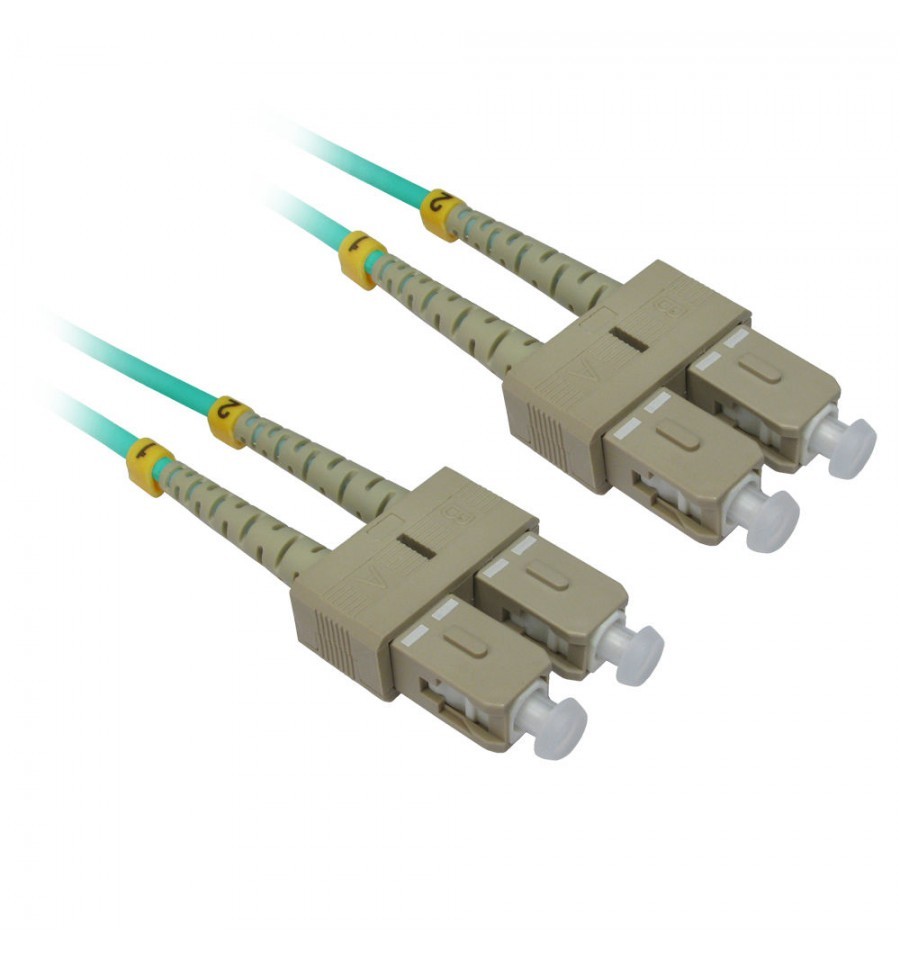 20 PACK LOT 5m SC-SC Duplex 50/125 OM3 Multimode Fiber Patch Cable Aqua 16FT