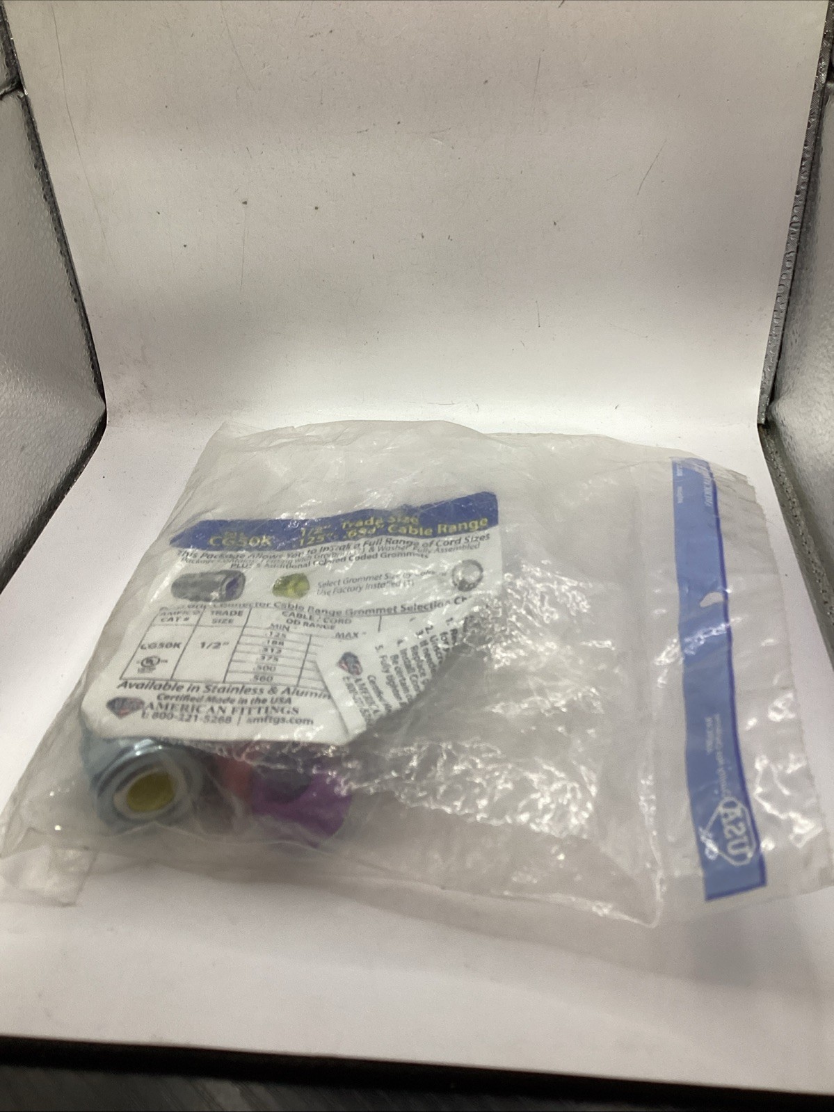 NOB Cord Grip Connector Kit CG50K American Fittings 1/2″ TradeSize .125″-.650″⚪️