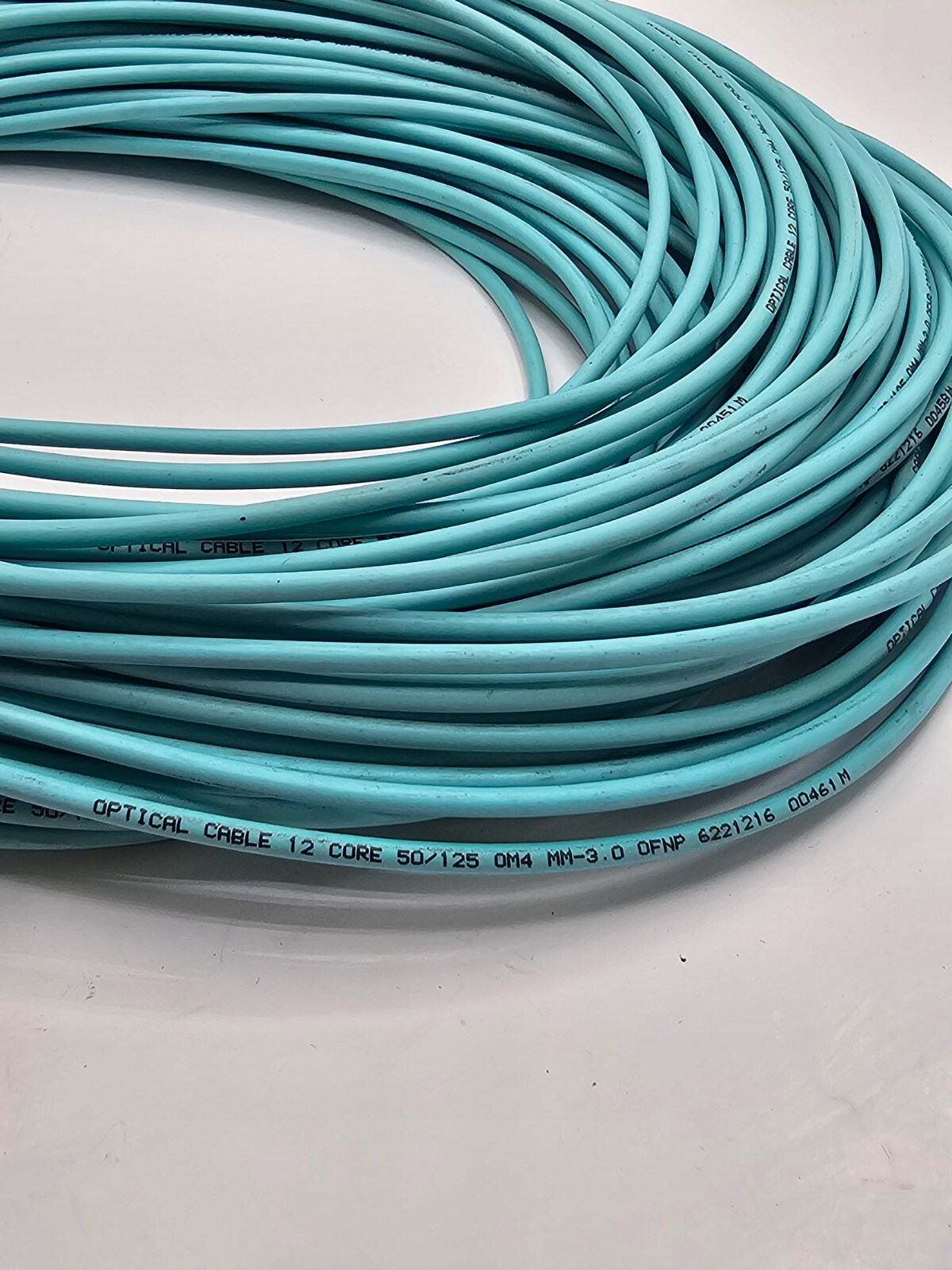 Optical Cable 12 Core 50/125 Aqua 50FT OM4 MM-3.0 0FNP 6221216 00461M