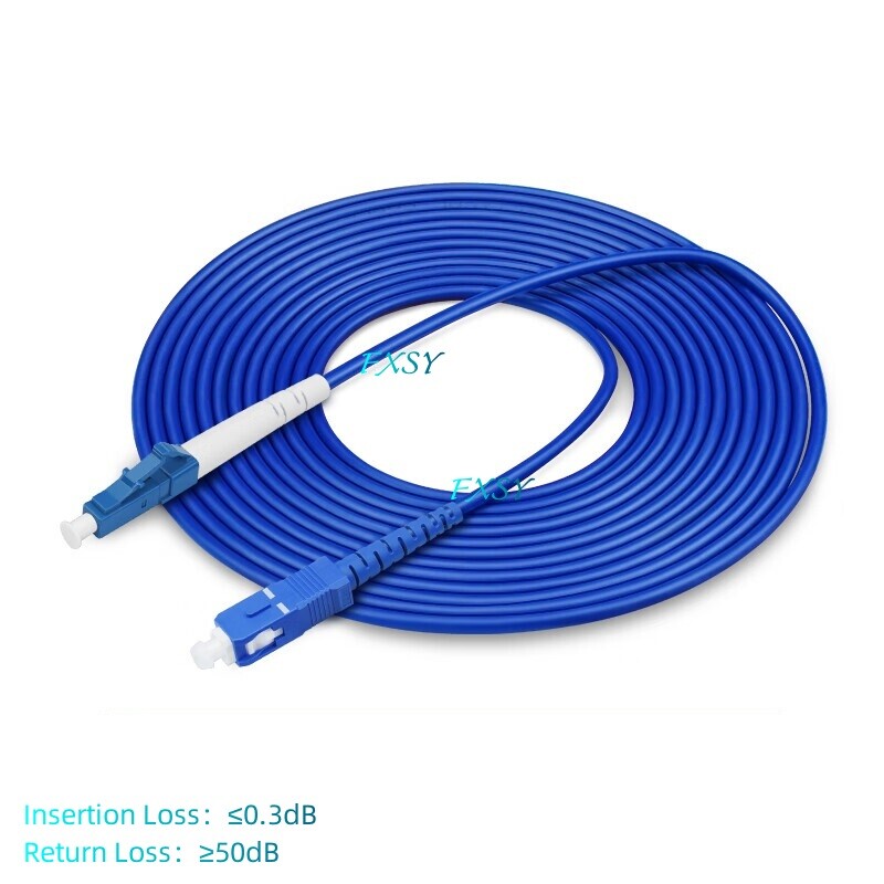 1m 2m 3m 5m 10m 15m SC/UPC to LC/UPC SM OS2 Armored Fiber Optic Patch Cord