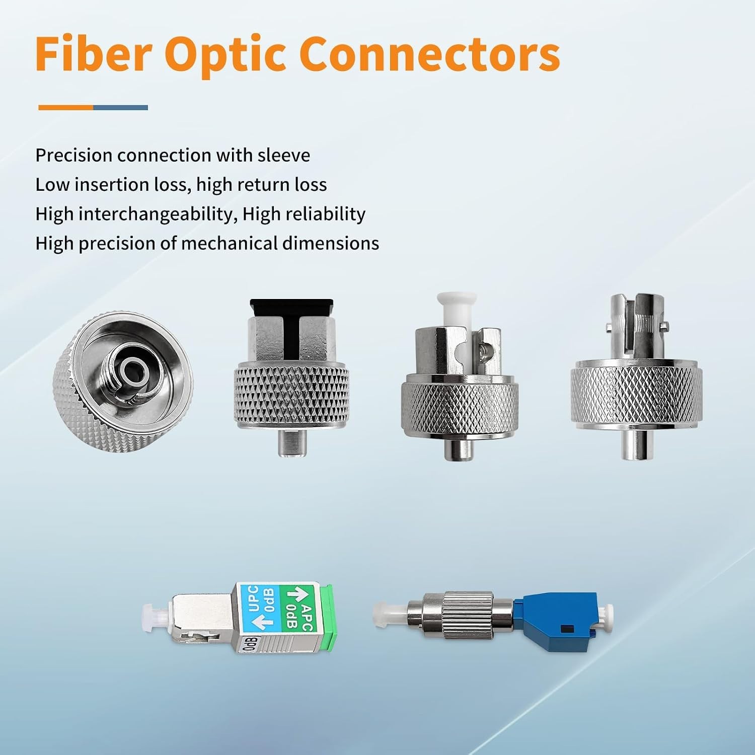High Quality Fiber Optic Connectors for Network Construction and Maintenance