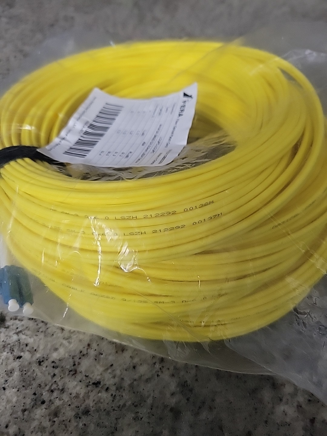 AFERA 40M LC/UPC-LC/UPC Fiber Optic Patch Cord SM 9/125 G652D LSZH Yellow Cable