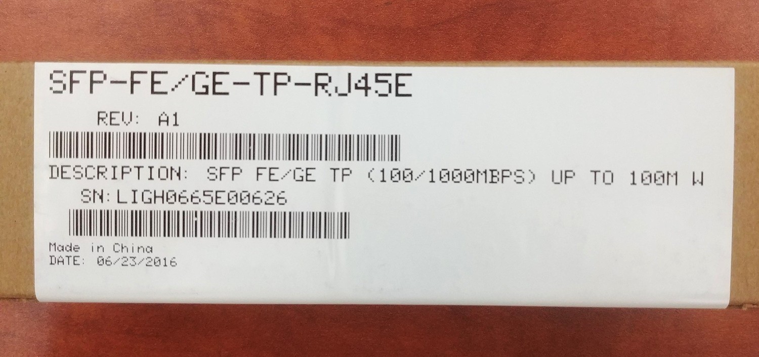 DZS Zhone New SFP-FE/GE-TP-RJ45E SFP FE/GE TP RJ45 Copper 100m