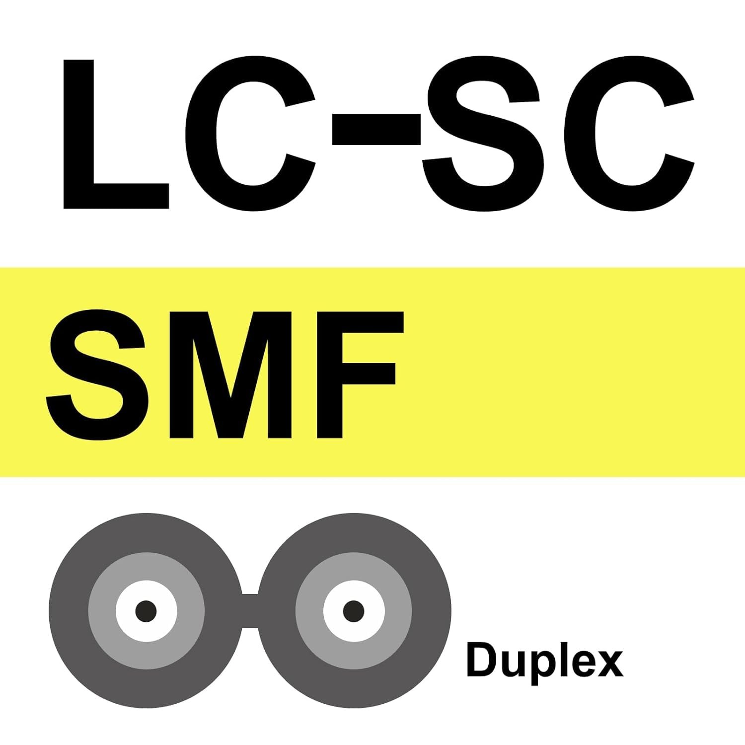 OS2 SC to LC Fiber Patch Cable Single Mode Duplex – 10m 33ft – 10Gb/Gigabit F…