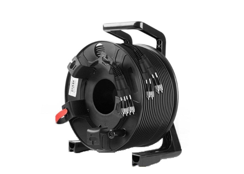 Armored Fiber Optic Cable ST to ST 4 Strands Single Mode with Fiber Reel