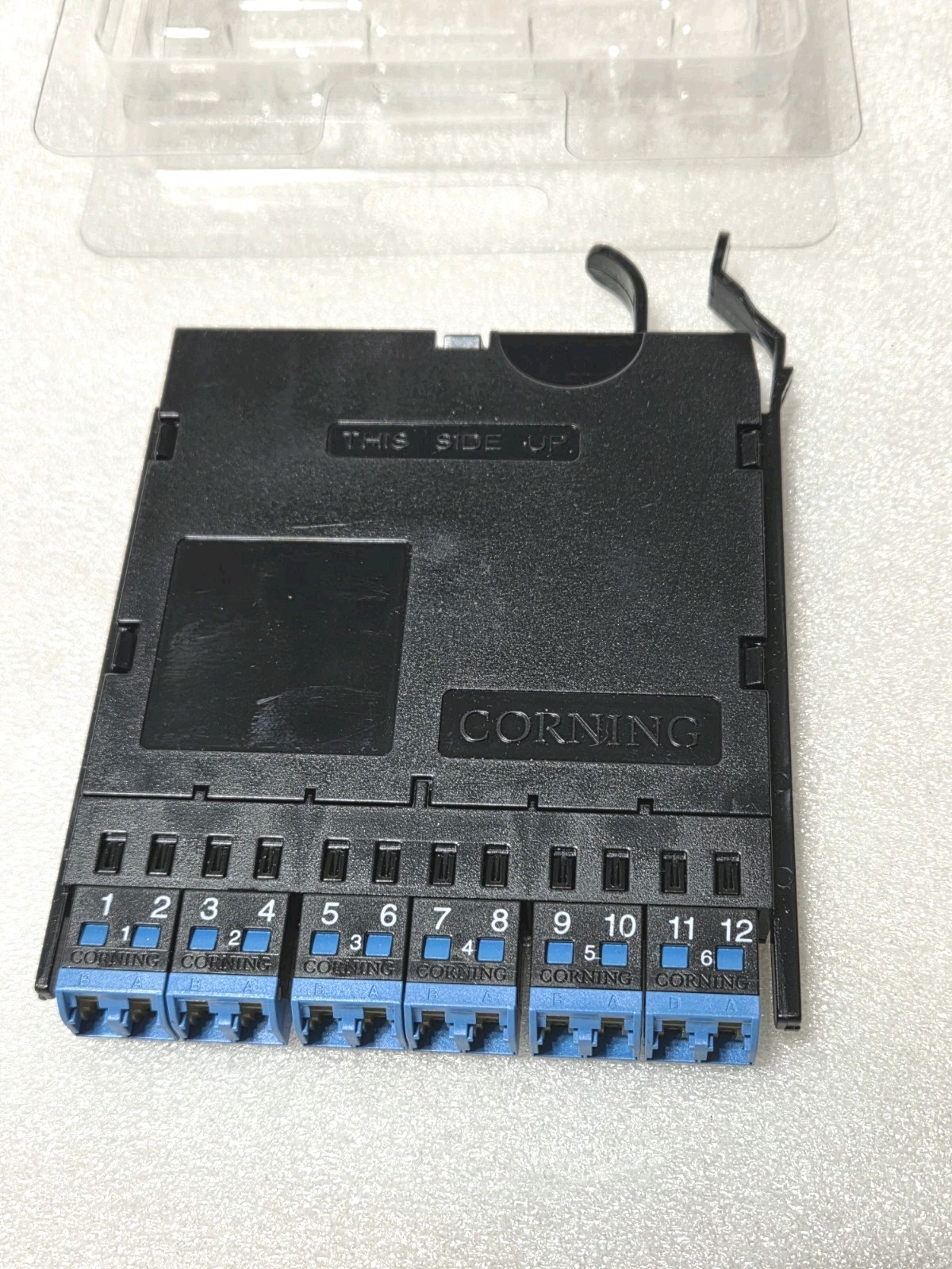 Corning EMOD-CP12-AE EDGE Adapter Panel LC Duplex 12 Female Single-Mode Blue