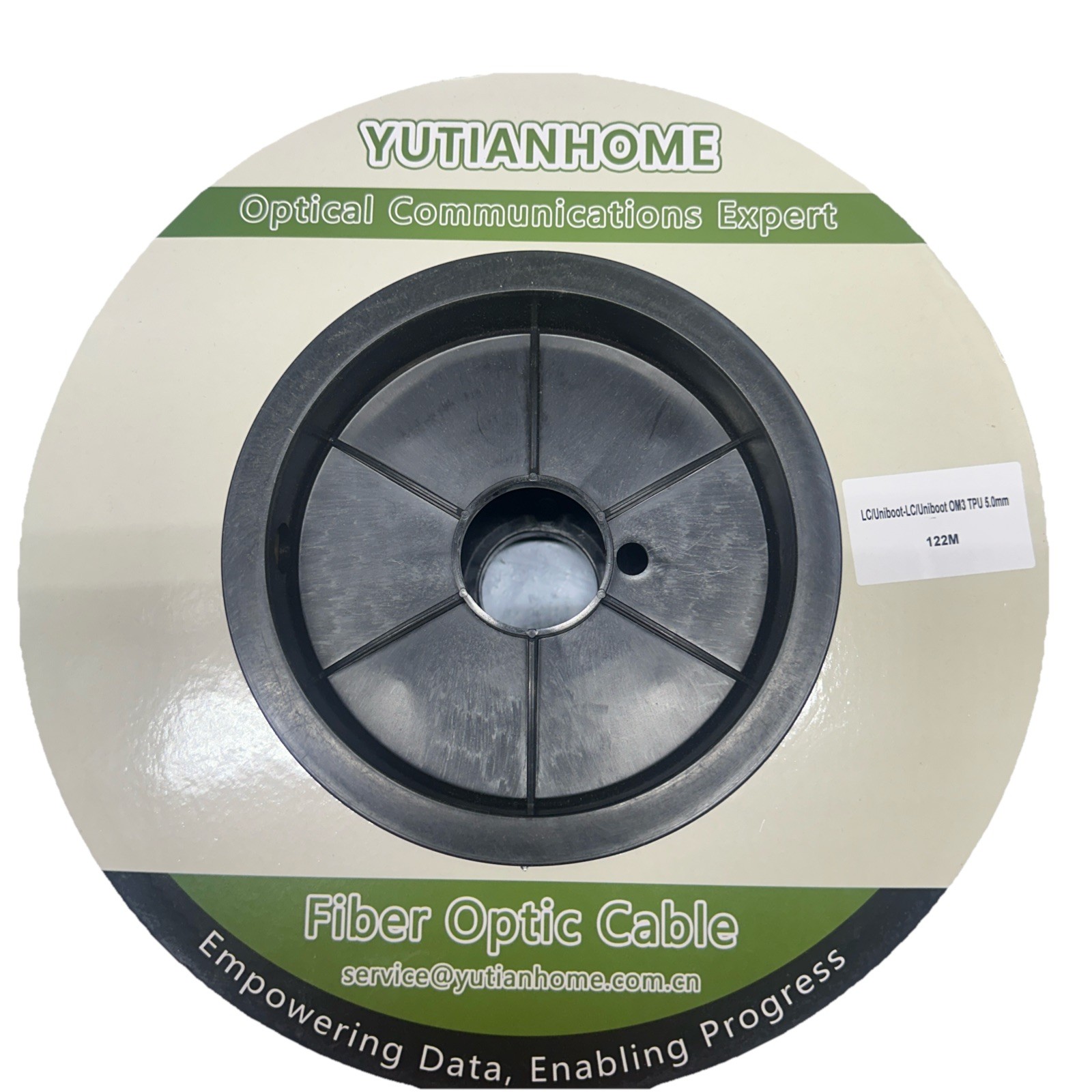 Yutianhome Armored LC Uniboot OM3 TPU 5.0mm 122 M -400 FEET Outdoor Optic Cable