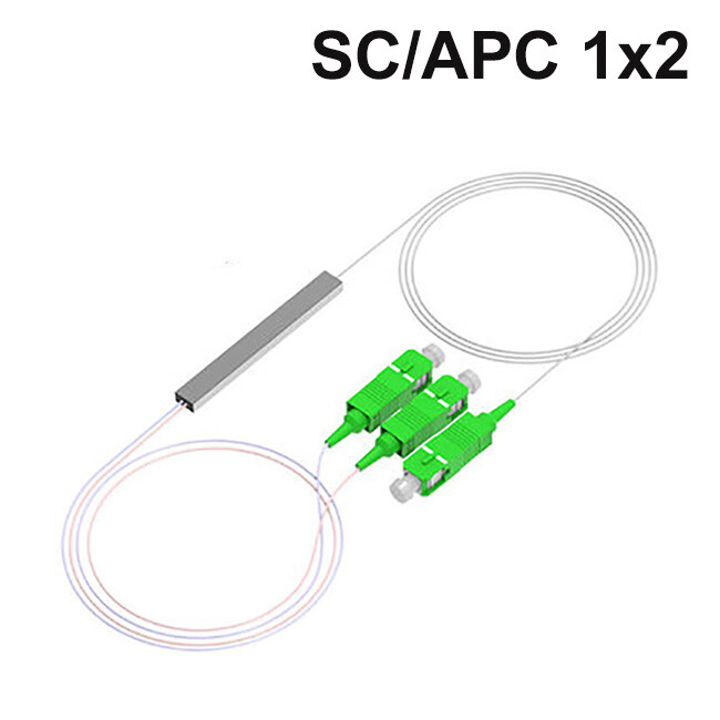 PLC SC/APC Fiber Optic Splitter 1×2 1×4 1×8 1×16 1×32 FTTH SM 0.9mm G657A1 2m