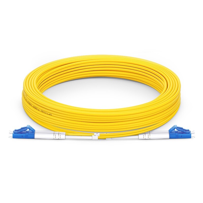 LC UPC to LC UPC Duplex S2 Single Mode PVC (OFNR) Fiber Optic Patch Cable 2mm