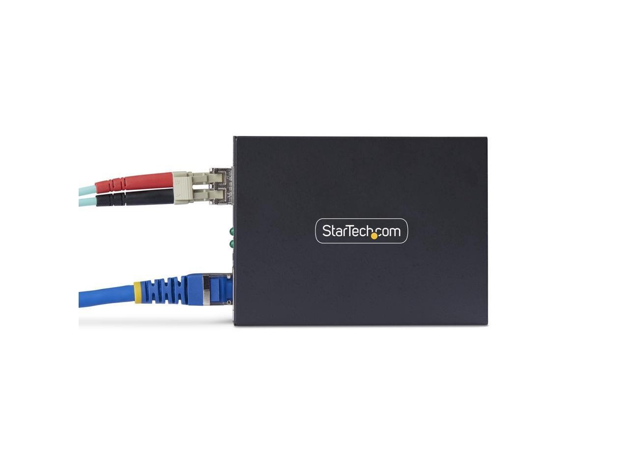 StarTech.com Gigabit Singlemode (SM) LC Fiber Media Converter, 10/100/1000 Mbps,