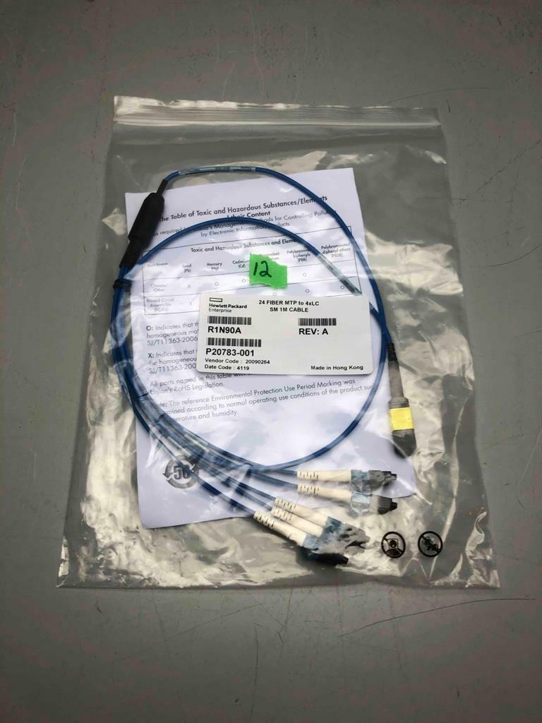 HPE 24 Fiber MTP to 4x LC SM 1m Cable – R1N90A