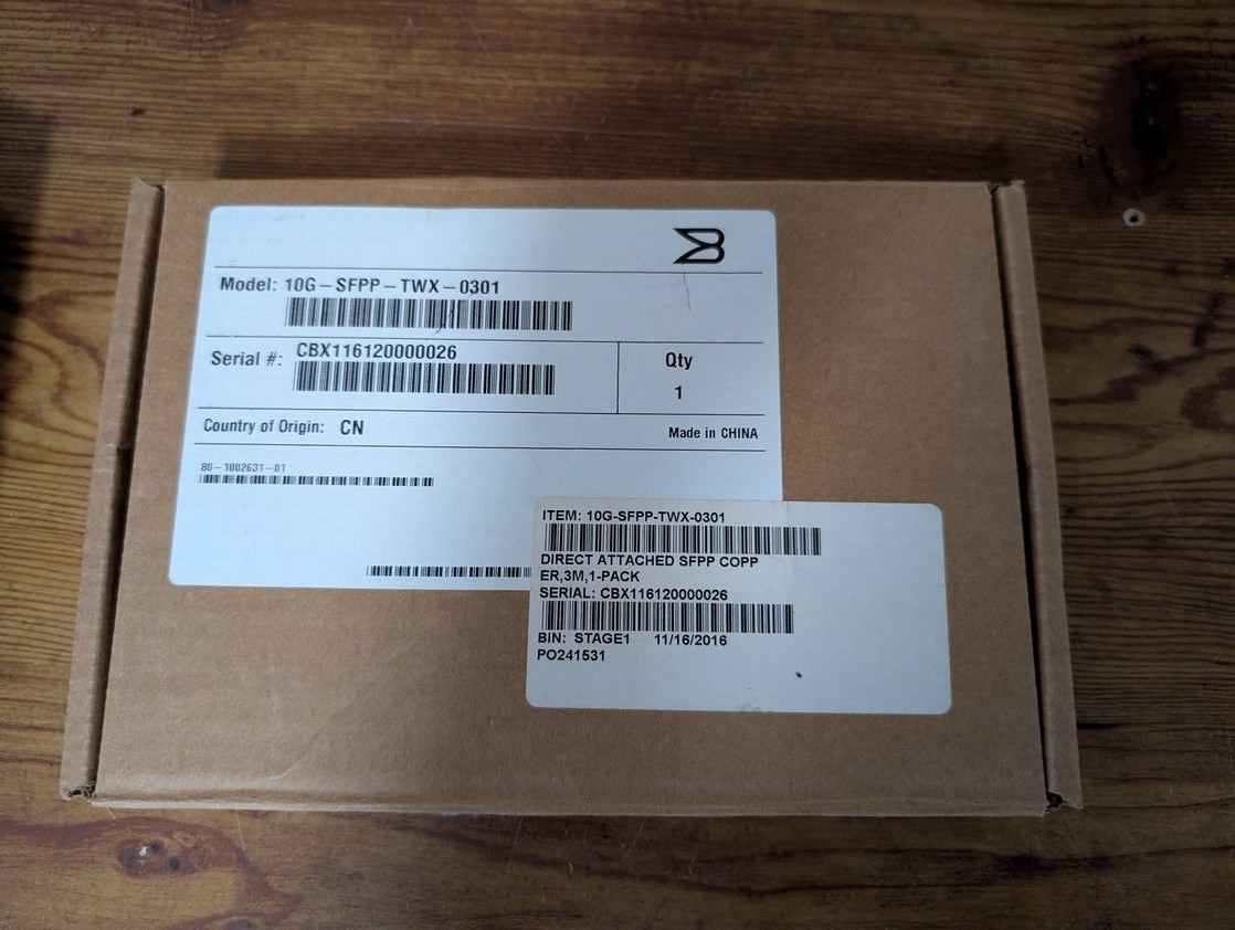 Brocade 10G Active 3M PCoE 10G SFPP TWX 0301