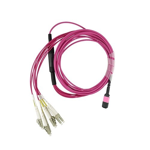 Dell EMC Multi-mode OM4 Patch Cable – 4x LC Duplex – MPO – CBL-MPO12-4LC-OM4-7M