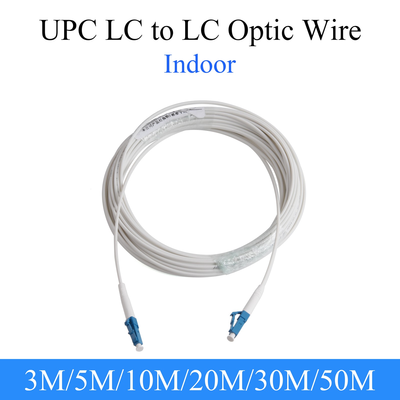 Fiber Optic Patch Cable UPC LC to LC Single-mode 1-core Indoor Simplex 3M-50M