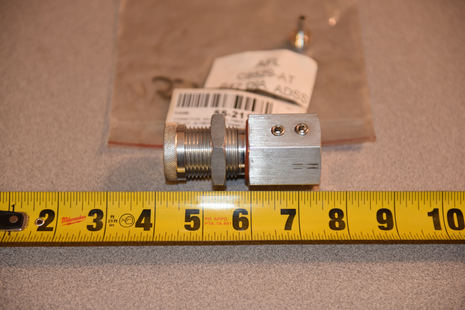 Lot of (4) AFL C8529-AT ADSS Fiber Optic Cable Splice Box Connectors – 0.642″