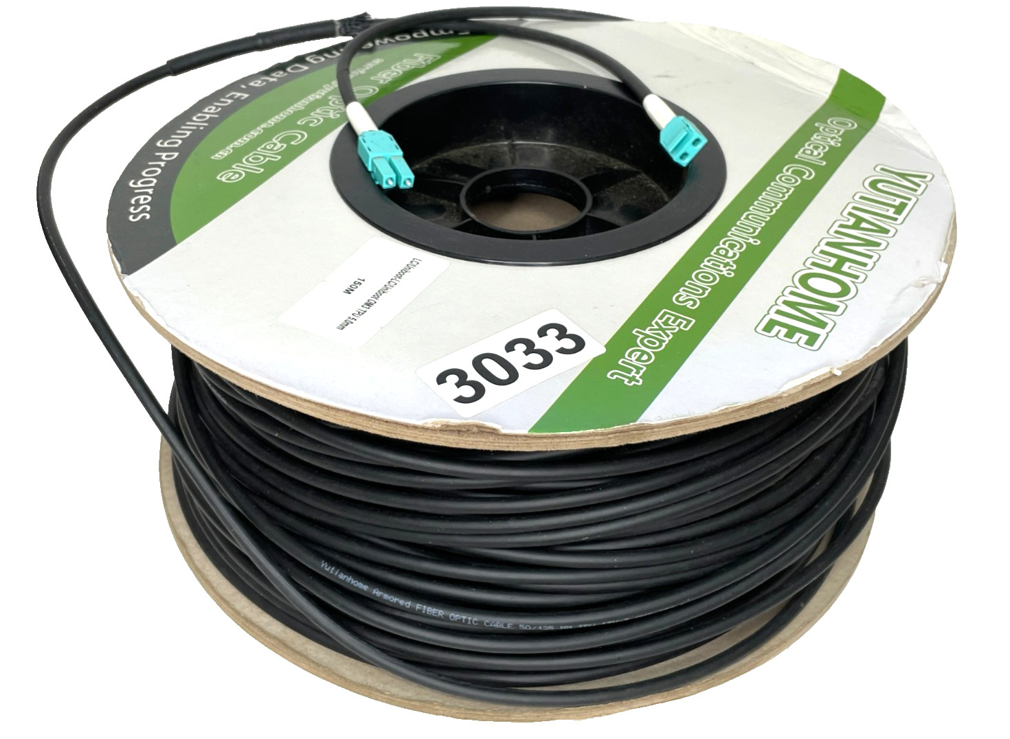 Yutianhome Armored LC Uniboot OM3 TPU 5.0mm 150M, 500 FEET Outdoor Optic Cable