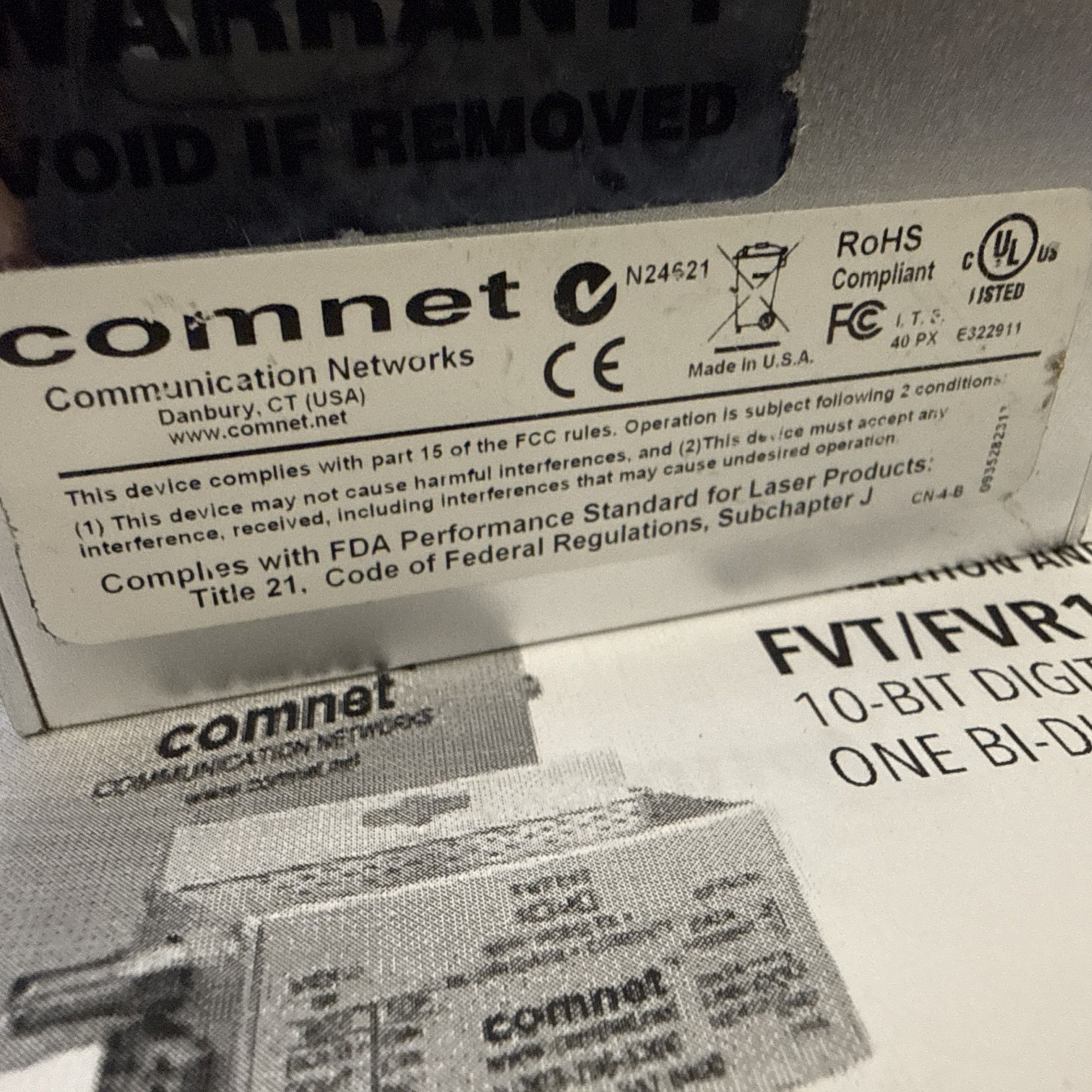 COMMNET DEVICES AND FIBER JUMPER LOT OF 5 PIECES