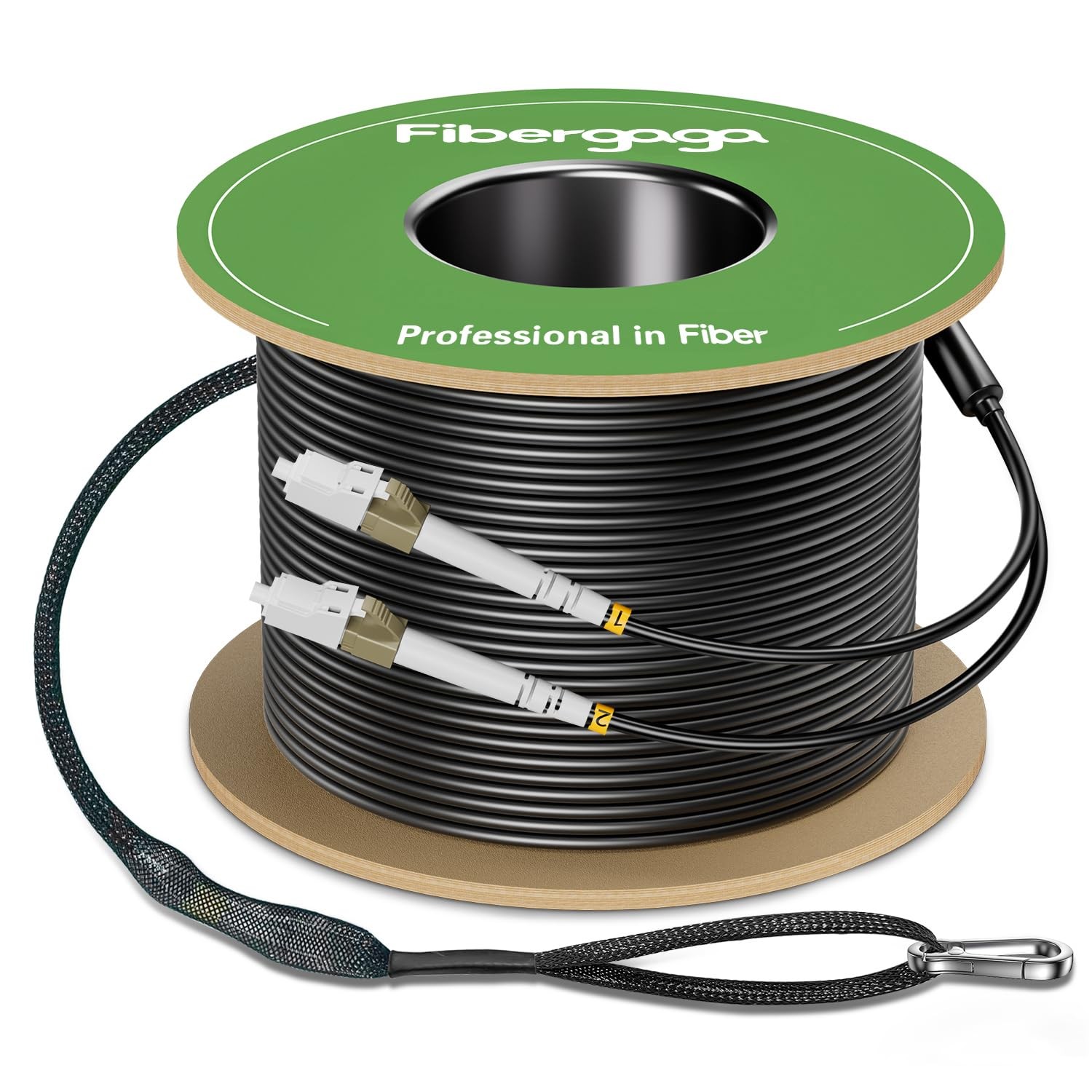 -50M(165ft) Outdoor Armored OM3 LC to LC Fiber Patch Cable, Multimode Direct …