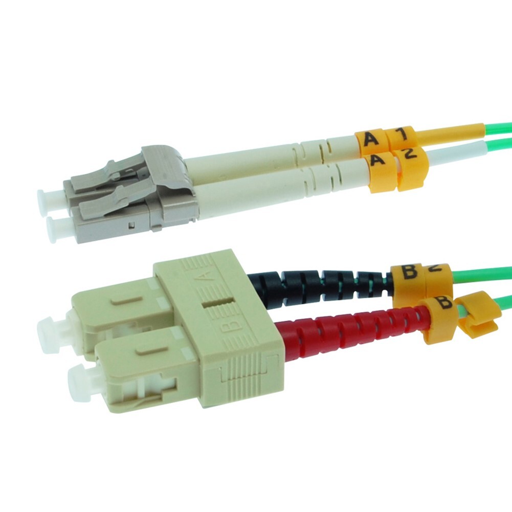 9M 30FT LC to SC 10G OM3 Duplex Multimode 50/125 Fiber Optic Optical Patch Cable