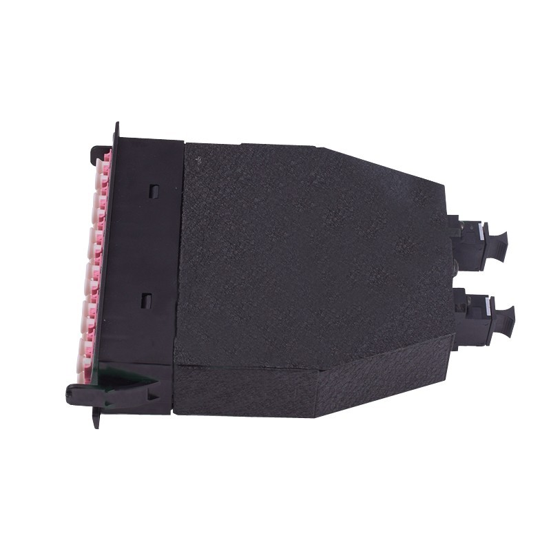 24 Fibers OM4 Multimode MTP/MPO Cassette Box 2x MTP-12 to 12x LC Duplex Type A