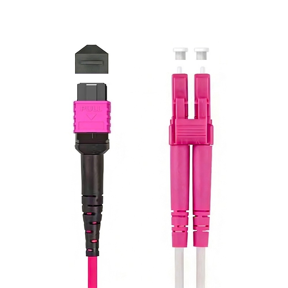 MPO Female to LC Fiber Optic Patch Cord OM4 Type B 8/12 Cores Breakout Fanout