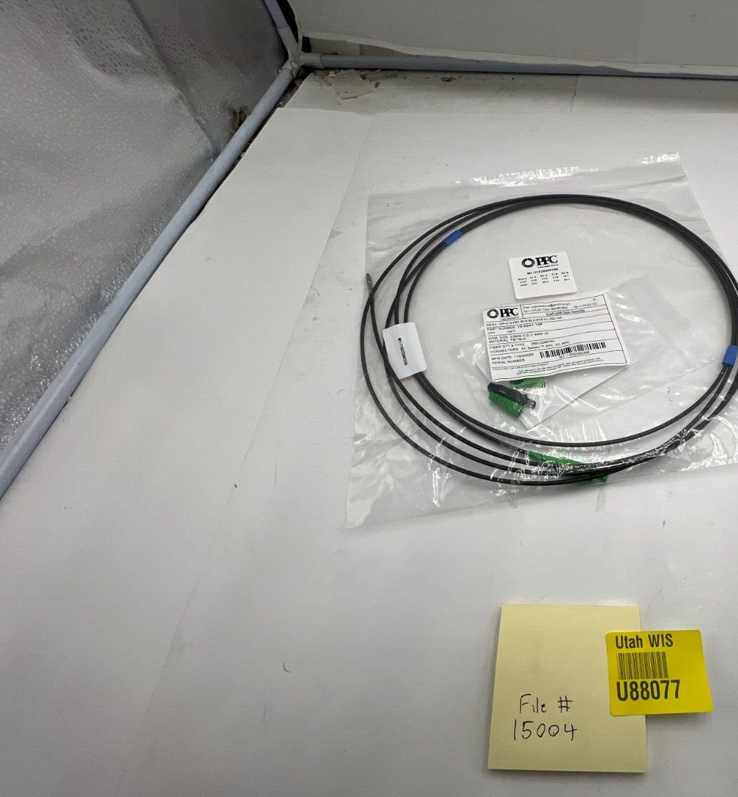 QTY 3 PPC 10FT Fiber QuikPush Cable Assembly 3mm SC APC Balistix 10-0241-10F