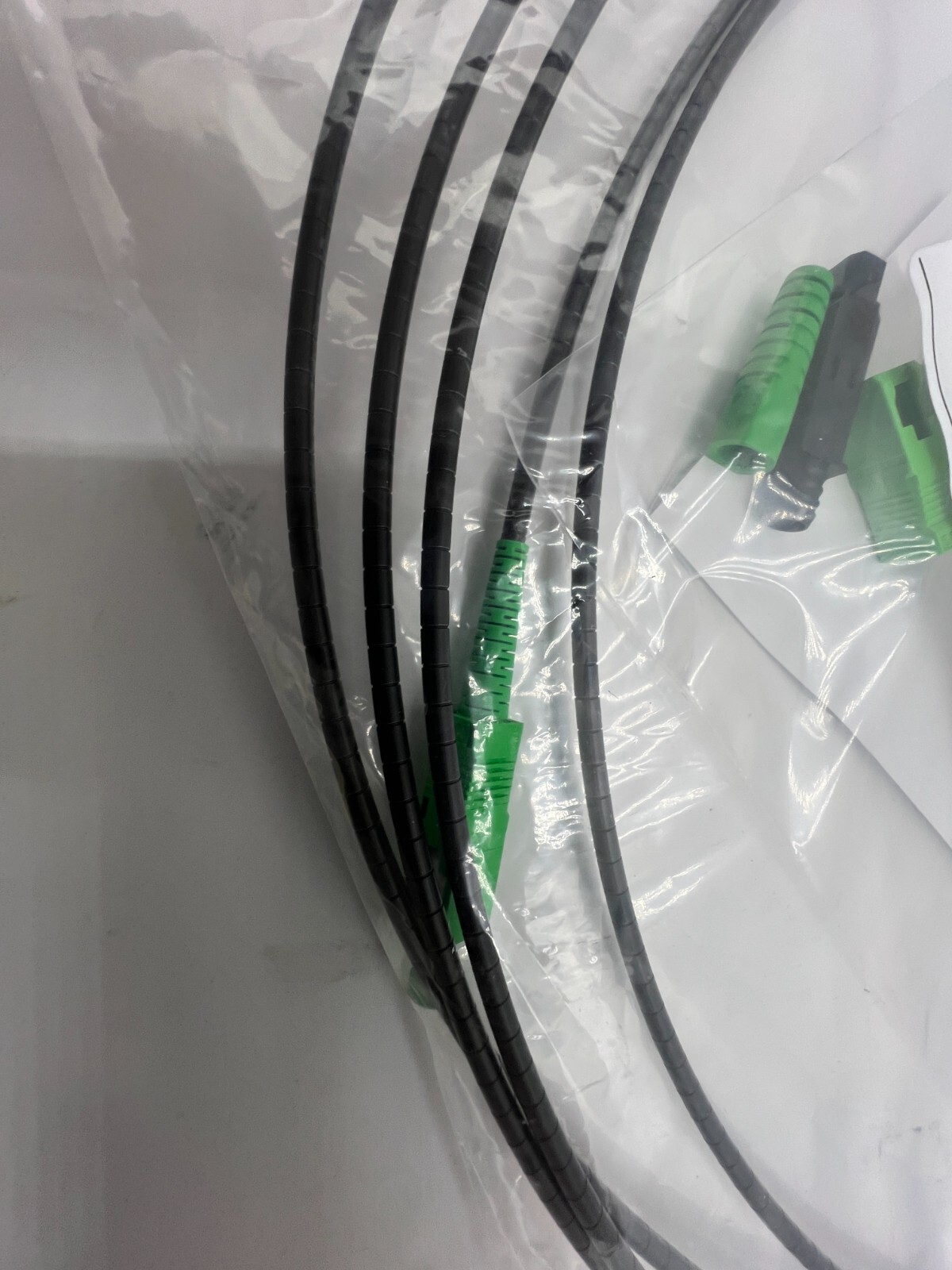 QTY 3 PPC 10FT Fiber QuikPush Cable Assembly 3mm SC APC Balistix 10-0241-10F