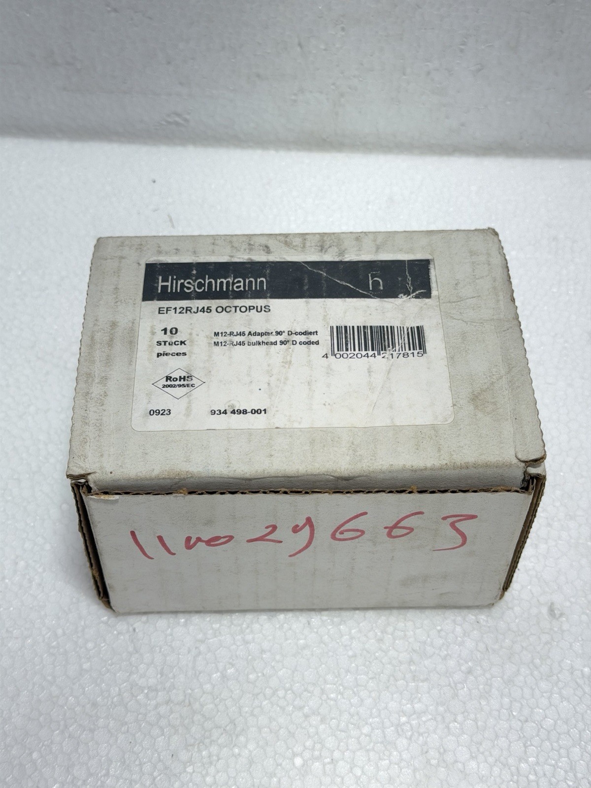 Hirschmann M12–RJ45 Adapter 90°-D Codiert EF12RJ45 OCTOPUS Lot Of 6 Piece