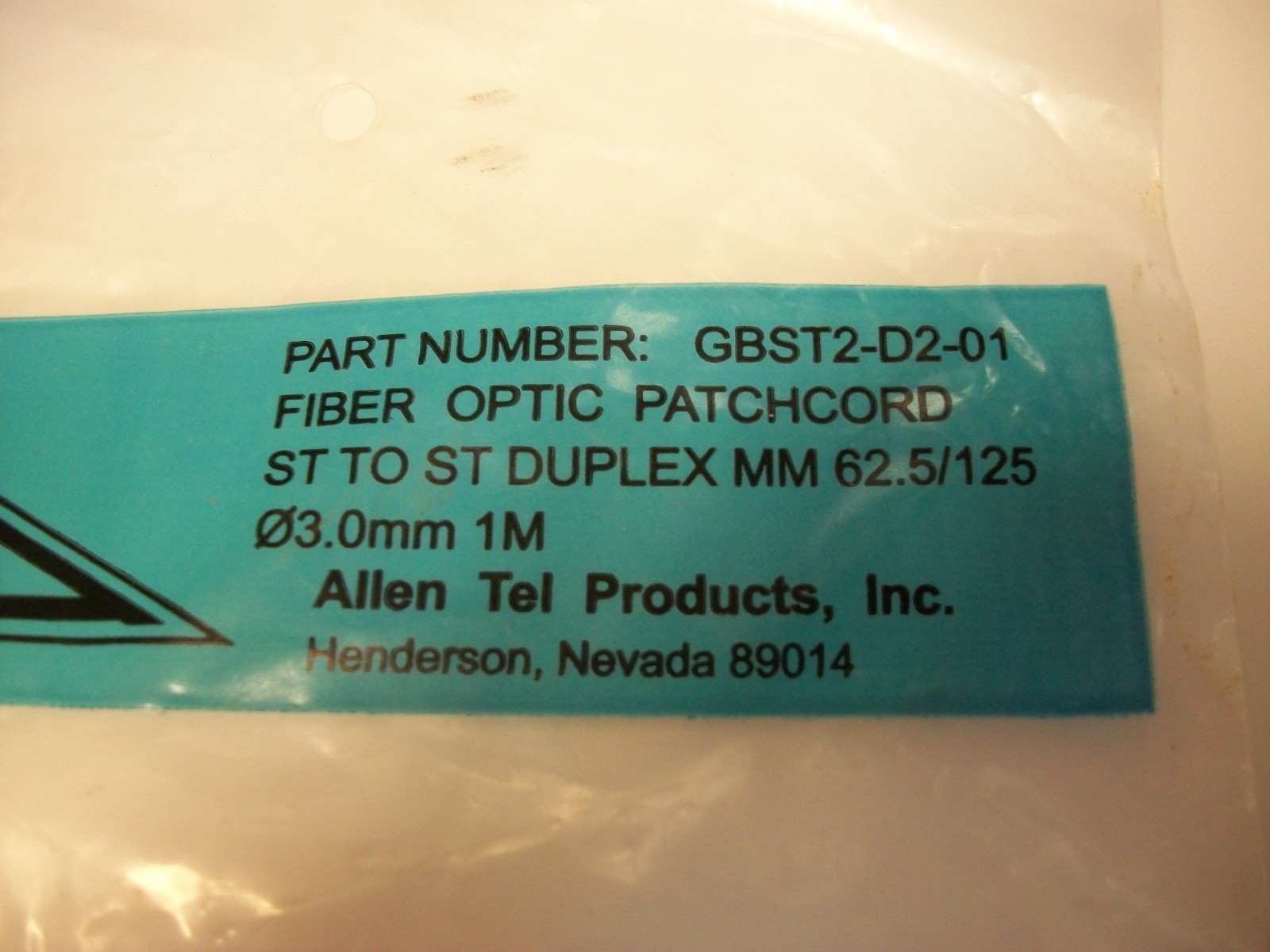 Allen Tel Gbst2-D2-01 3 Ft. St To St Duplex Mm 62.5/125 (New) (Lot Of 1)