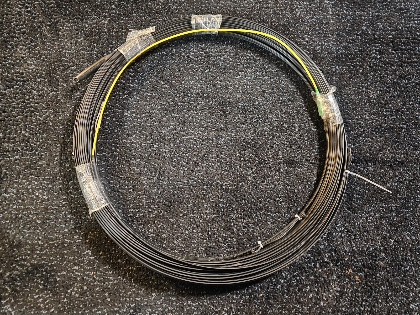 Corning D14401EB1R3150F 150-feet Flat Fiber Optic Drop Cable, Black Tone