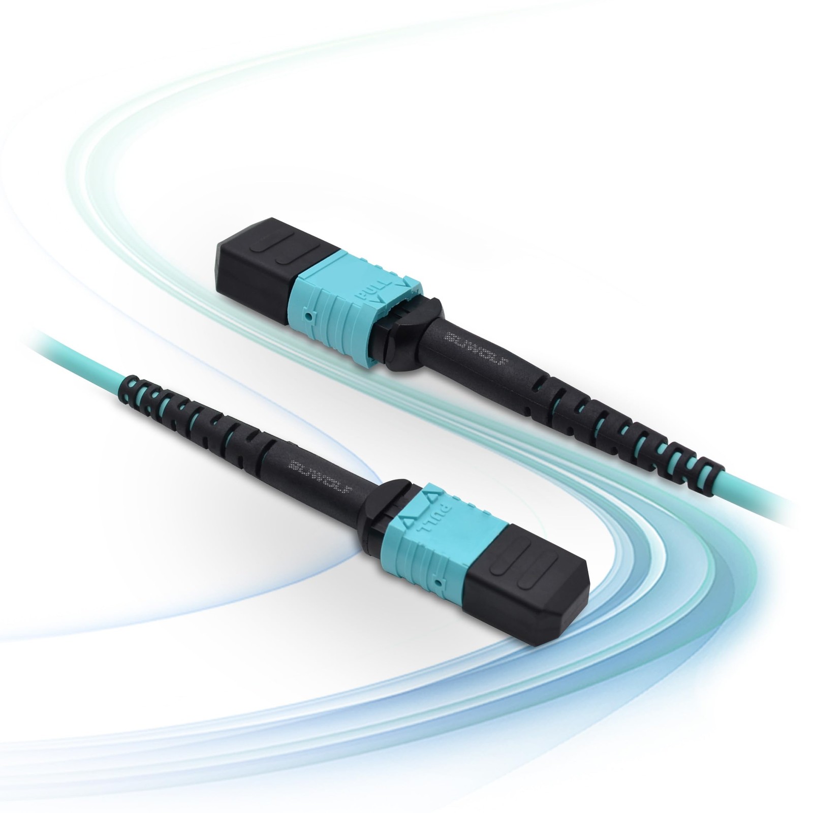 1M/3.3 Ft 12 Core MPO To MPO Optical Fiber Cable OM3 Multimode Type B Patch