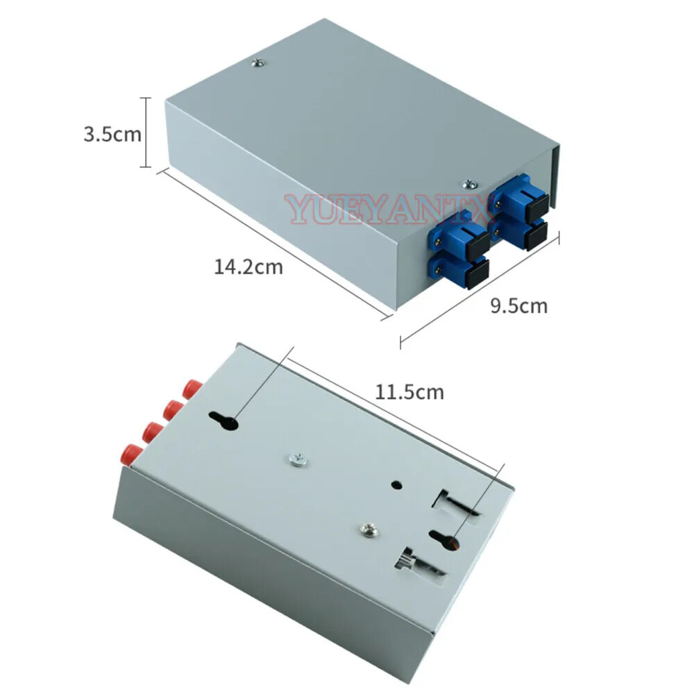4 Port SC/LC/FC/ST adapter pigtails Fiber Optic Terminal Box 4 Ports Patch Panel