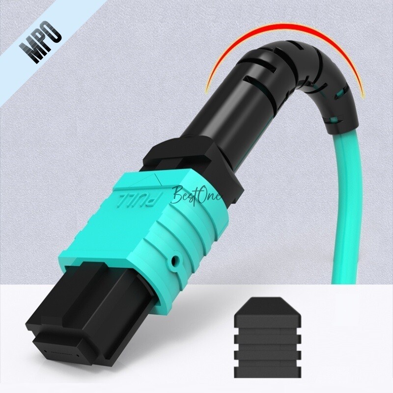 50M MPO to MPO Female OM3 Type B 8 Core 12 Core Optical Fiber Patch Cord Jumper