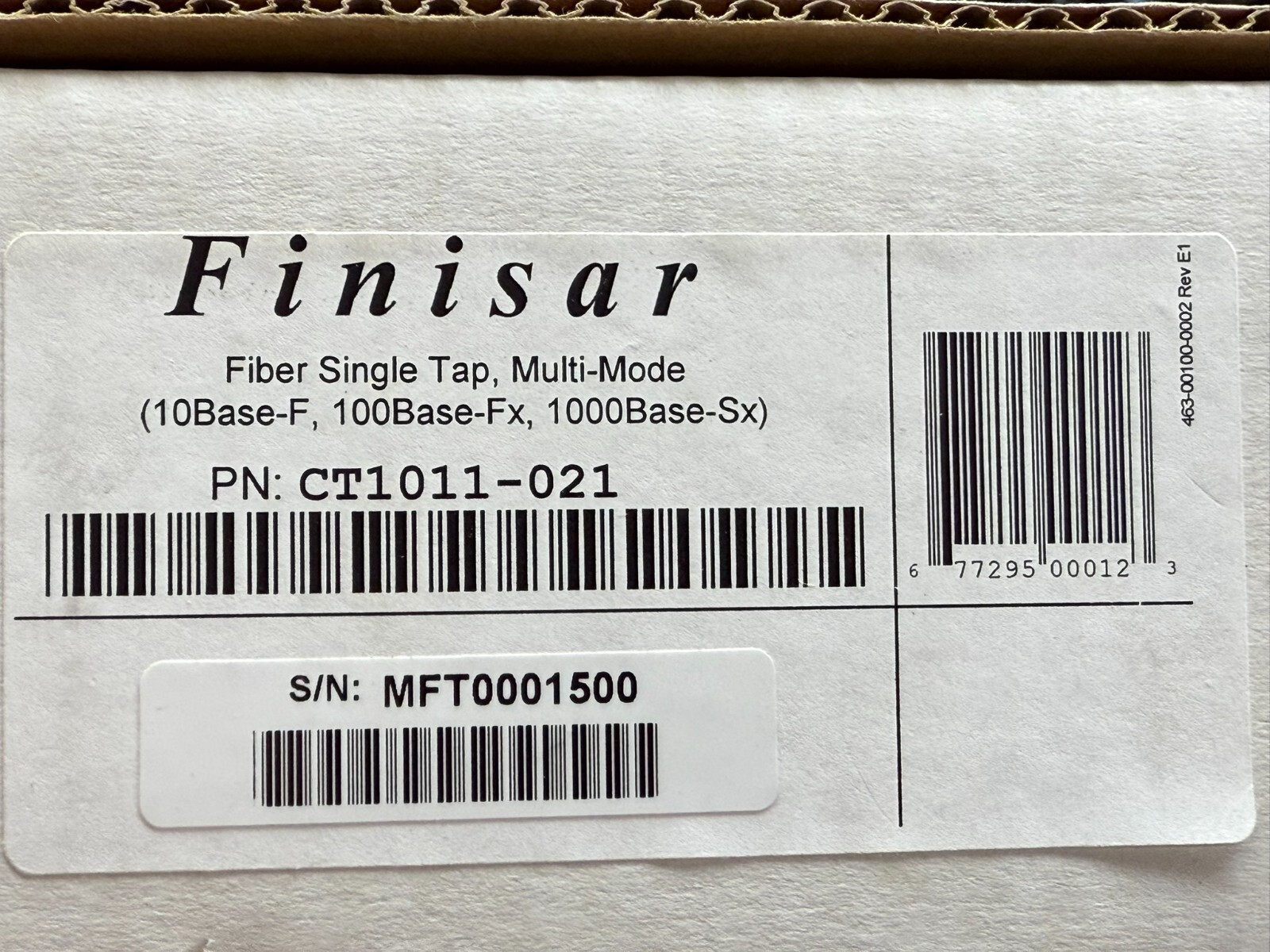 Finisar Multi Mode Fiber Optic Tap IL/1 Optical Split Ratio 50/50 CT1011-021