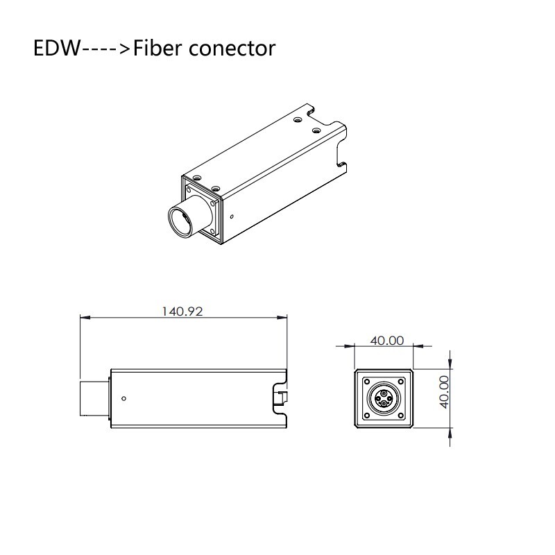 SMPTE Hybrid Alternative Connector Adapter EDW to Fiber Connector 2x LC/ST/FC/SC