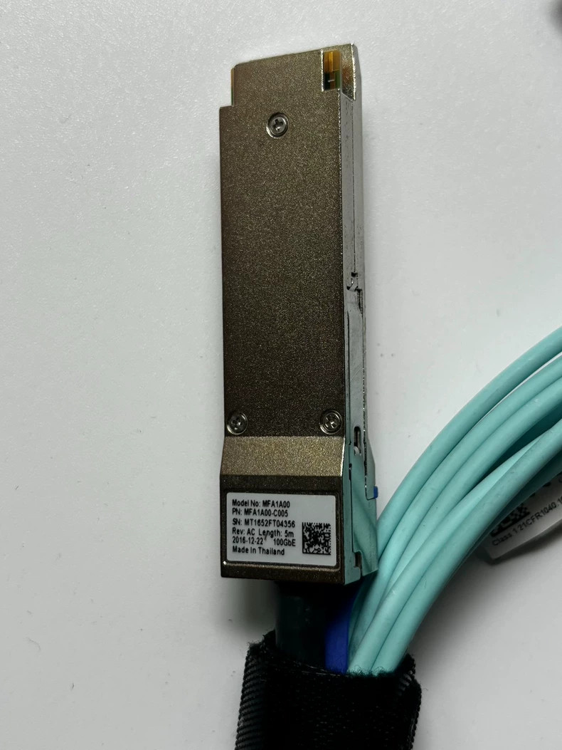 Mellanox MFA1A00 100GbE 5M Patch Active Optical Cable QSFP28 to QSFP28 Fiber DAC