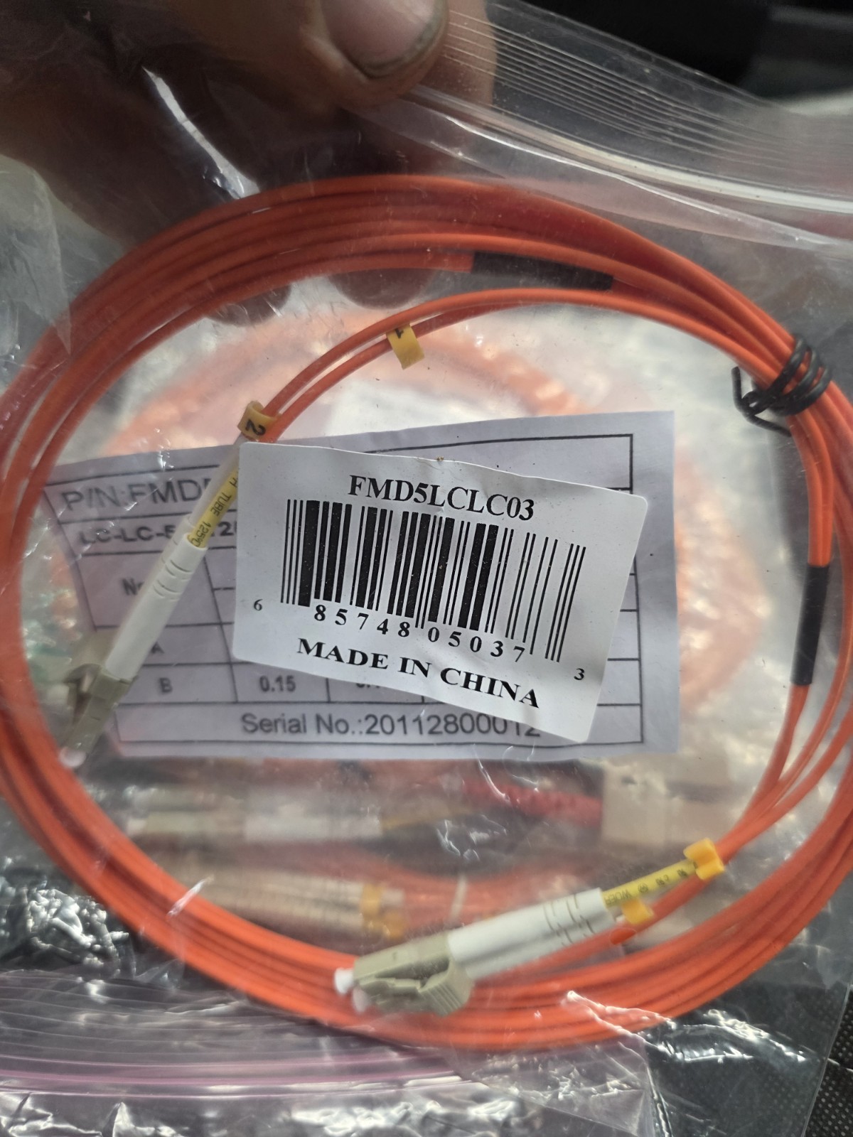 Lot Of 55 LC-LC Patch Cord Cables New Different Size And Length SX DX